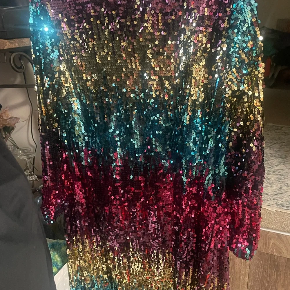 Multicolor Sequin Cardigan - Picture 3 of 4
